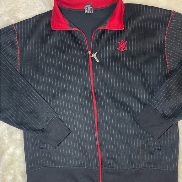 Avirex Pinstripe Track Jacket - Picture 2 of 9
